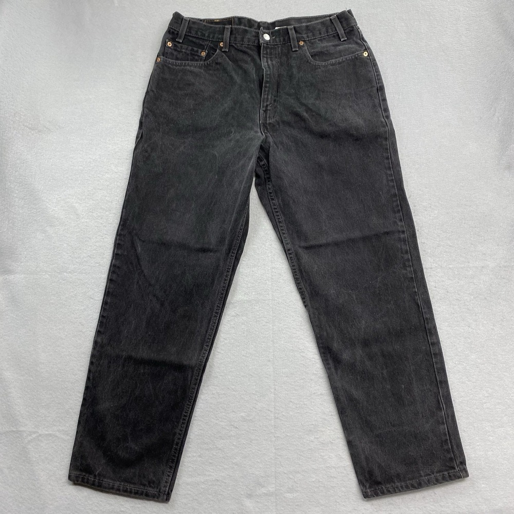 Vintage Levis Jeans Mens Fits 33x30 Black Denim 550 Relaxed Fit Made In USA Y2K